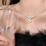 Aquamarine Pearl Necklace - Eclat